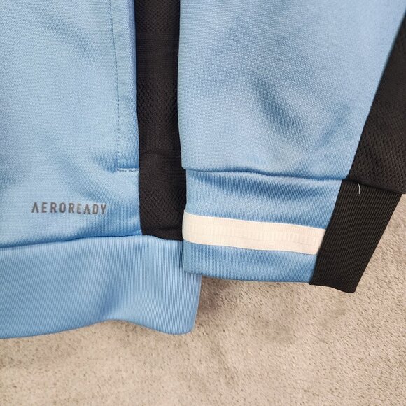 Mens Blue Adidas Academy FC Pullover Hoodie Sweatshirt Long Sleeve Size L - Picture 3 of 10